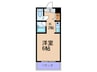日建ＣＣビルディング 1Rの間取り