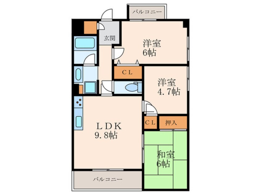 間取図 サンマンションアトレ尼崎(902)