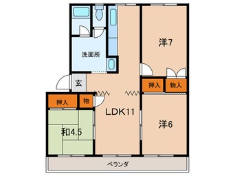 間取図 東園田マンション