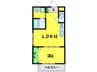 シティ－コ－ト北瓦町Ⅱ 1LDKの間取り
