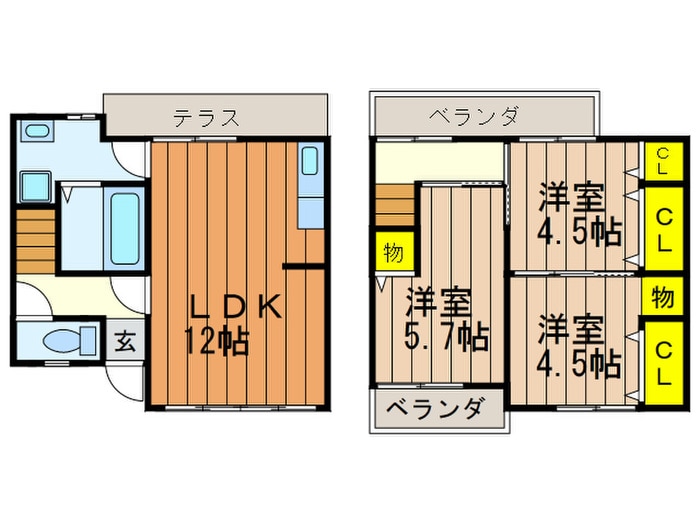 間取り図 ＭＡＹＵＭＩハウス３３号館尻江