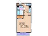 シエスタ姫里 1Kの間取り