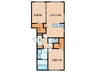 Ｄ－ｒｅｓｉｄｅｎｃｅ井口堂 2LDKの間取り