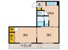 コ－ポイン松原 2DKの間取り