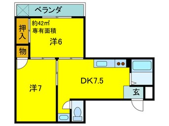 間取図 コ－ポイン松原