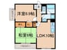 Regulus須磨寺 2LDKの間取り