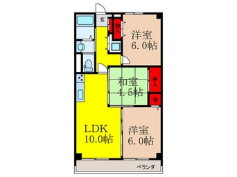 間取図 メゾン茨木（515）