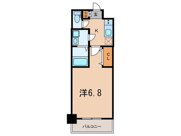 間取り図 ﾚｼﾞｭｰﾙｱｯｼｭ神戸元町(410)