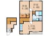 サニーコートＢ 2LDKの間取り