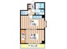 エクセレント藤田 1DKの間取り
