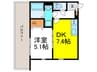Hilo Nishikujo 1DKの間取り