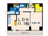 パラッツォロッサ 1LDKの間取り