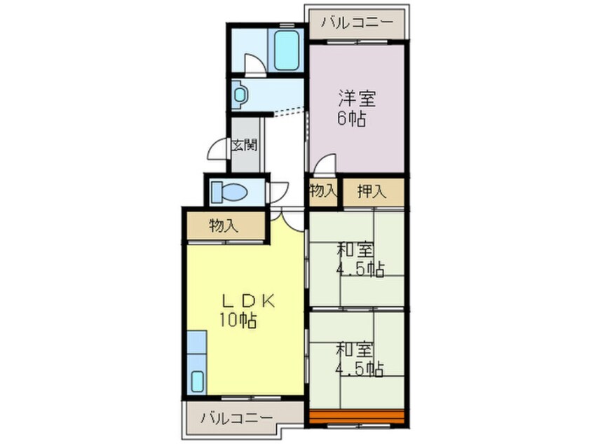 間取図 王塚台ハイツ