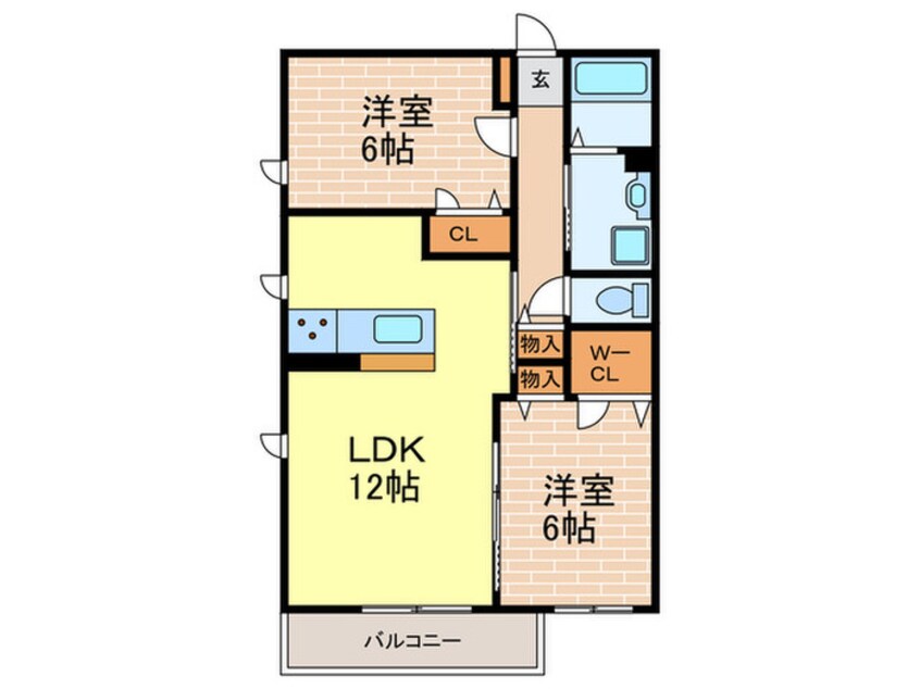 間取図 シャーメゾン豊楽　A棟