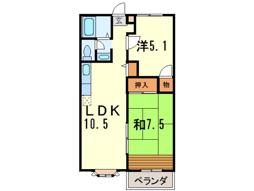 間取図 プラビーラコート　Ⅴ