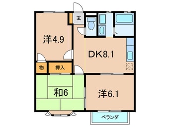 間取図 プラビーラコート　Ⅴ