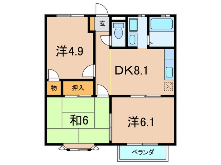 間取図 プラビーラコート　Ⅴ