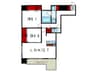 エル・イソベ三宮 2LDKの間取り
