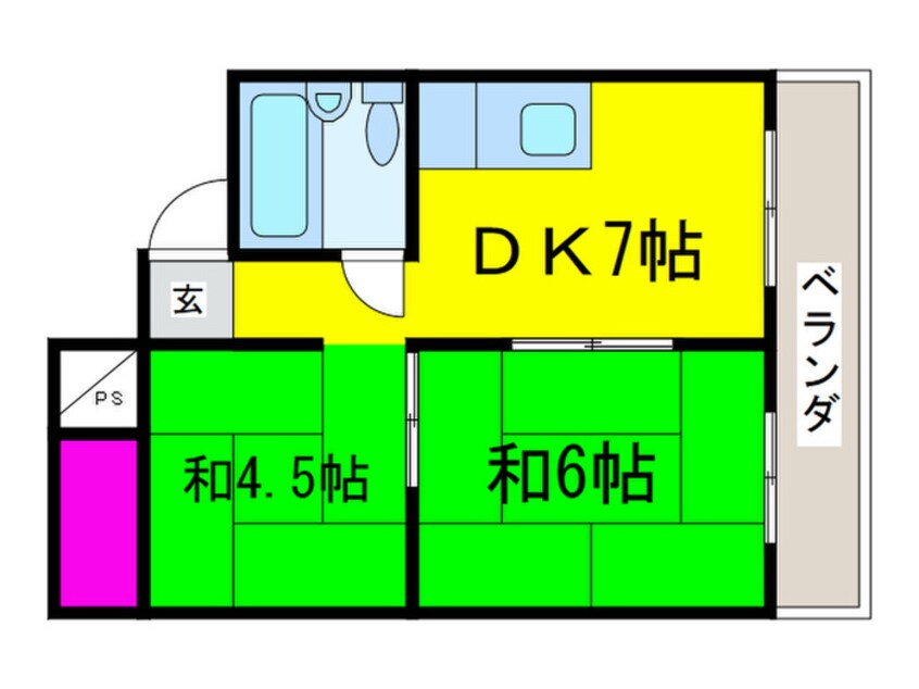間取図 シャトーレインボー