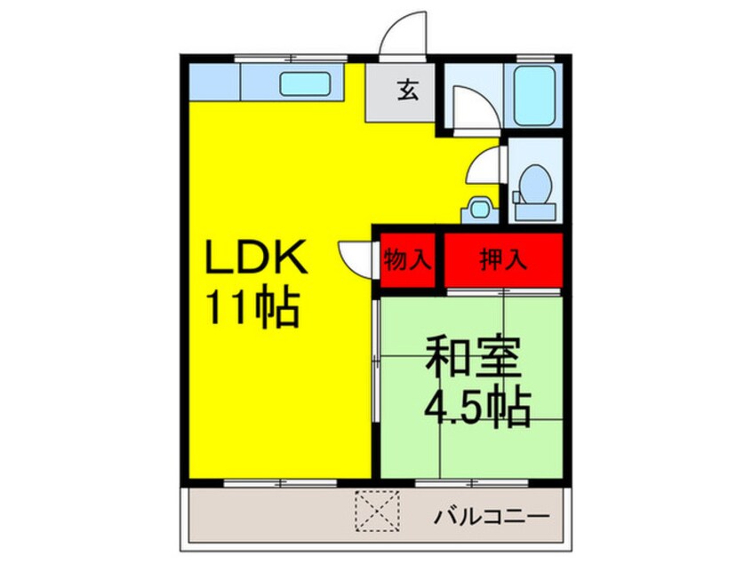 間取図 仲善ﾊｲﾂ