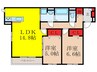 Mauve上中条 2LDKの間取り