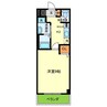 ラポール帝塚山 1Kの間取り
