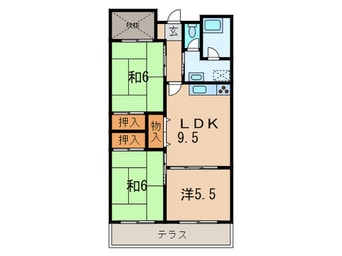 間取図 ハイツ　キタウラ
