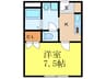 アンプル－ル茨木 1Kの間取り