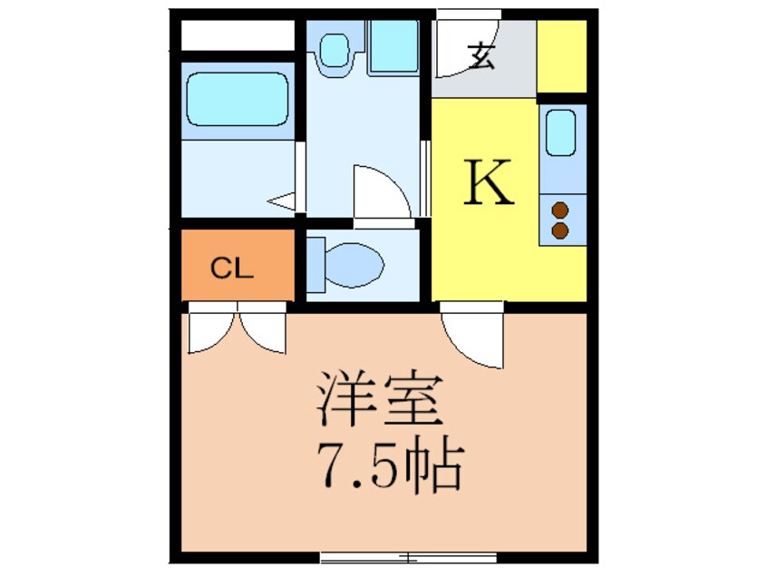 間取図 アンプル－ル茨木
