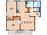 キングスコ－トＢ棟 2LDKの間取り