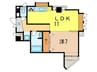 ア－ネスト苦楽園 1LDKの間取り