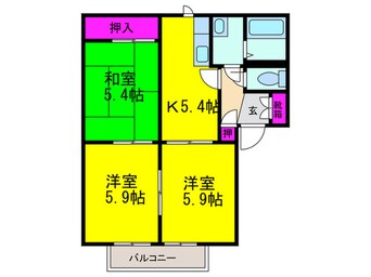 間取図 セントラルハイツＢ