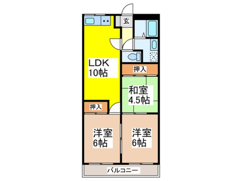間取図 エコ－ハイツⅡ