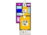ロイヤル蔵前 1Kの間取り