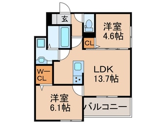 間取図 仮)ＡＬＴＡＭＡＩＳＯＮ東雲