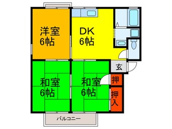 間取図 グリ－ンビレッジⅠ