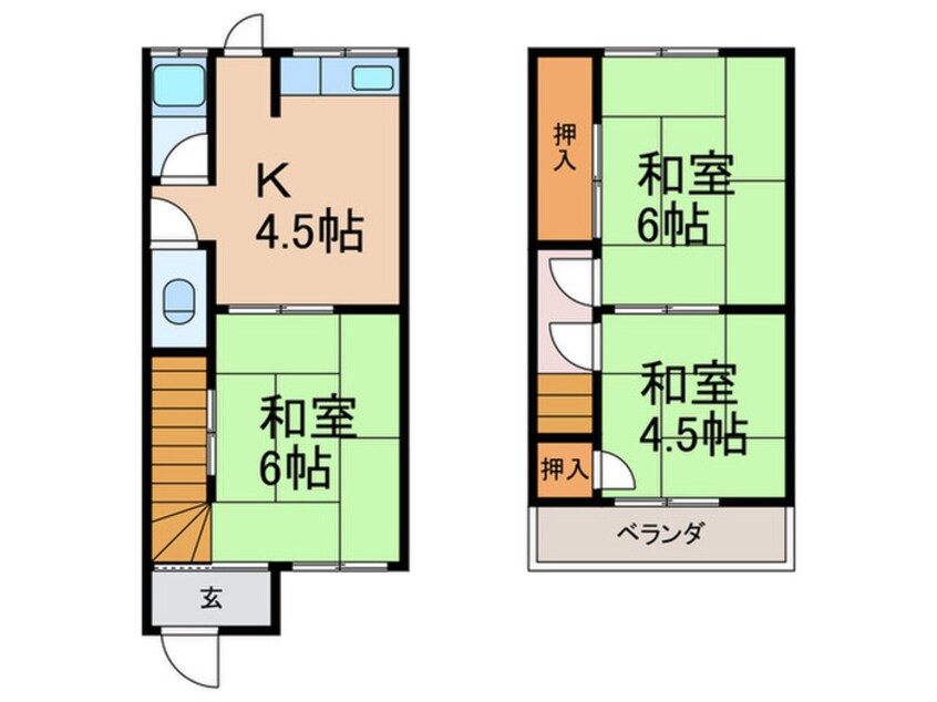 間取図 久保田純生借家4号