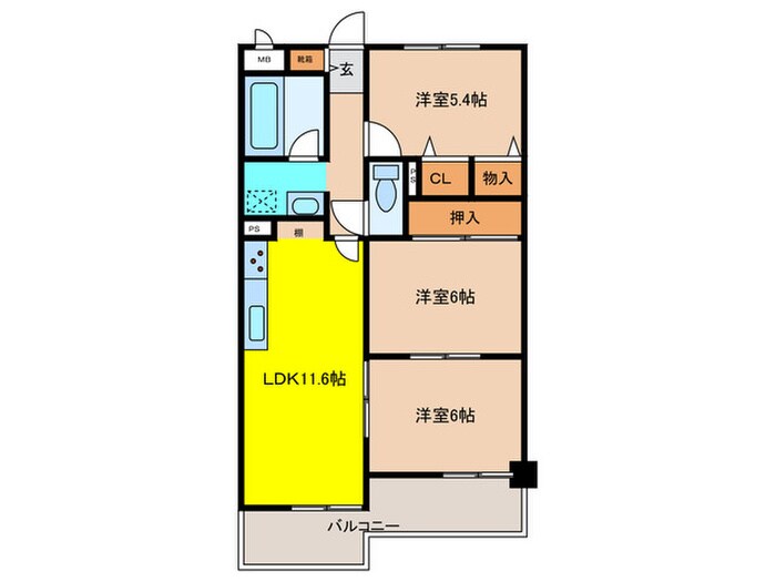 間取り図 日光ハイツ香里第５(1111)