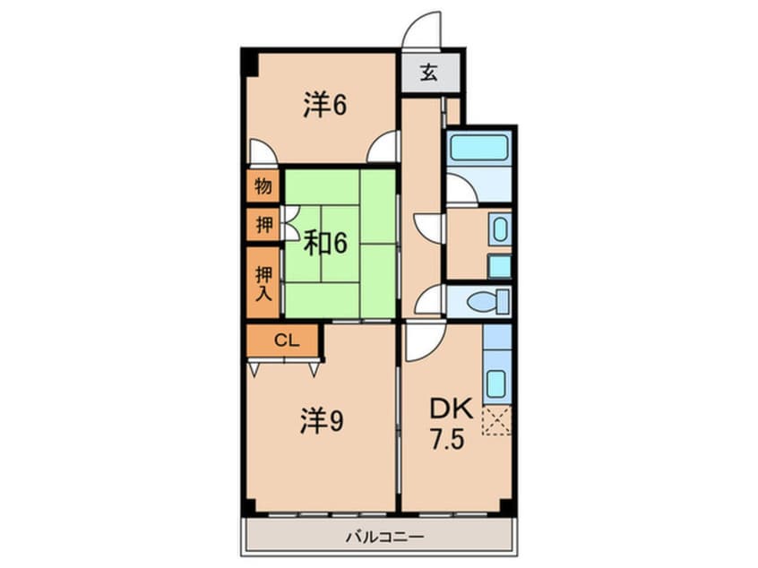 間取図 ウエストサイド武庫川