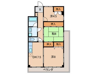 間取図 ウエストサイド武庫川