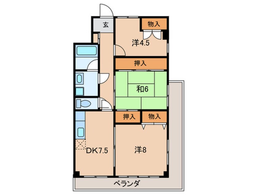 間取図 ウエストサイド武庫川
