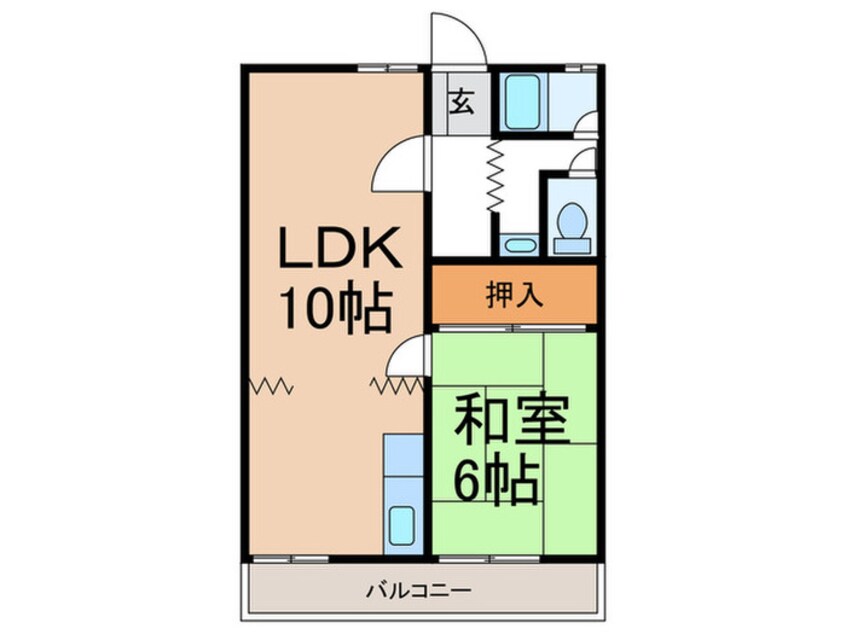 間取図 メイゾ－ン霞ヶ丘Ｅ棟