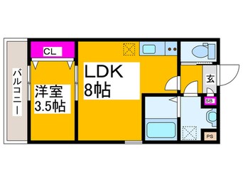 間取図 仮）ジーメゾン東浅香山リヴェル