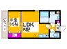 仮）ジーメゾン東浅香山リヴェル 1LDKの間取り