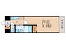 フォーシーズン南草津 1Kの間取り