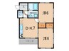 栗原マンションⅡ 2DKの間取り