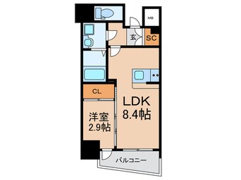 間取図 セレニテ天満橋アリア