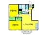 レスポワ－ル菱木 2LDKの間取り