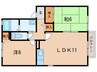 パルティール 2LDKの間取り