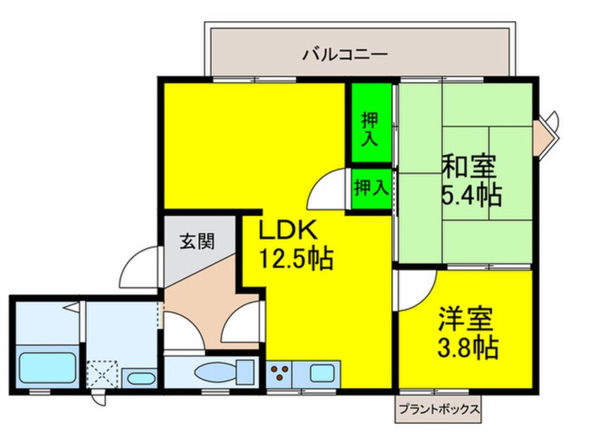 間取図 ＵＳハ－モニ－Ｂ棟